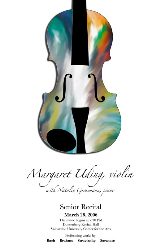 Margaret&rsquo;s Violin Recital Poster